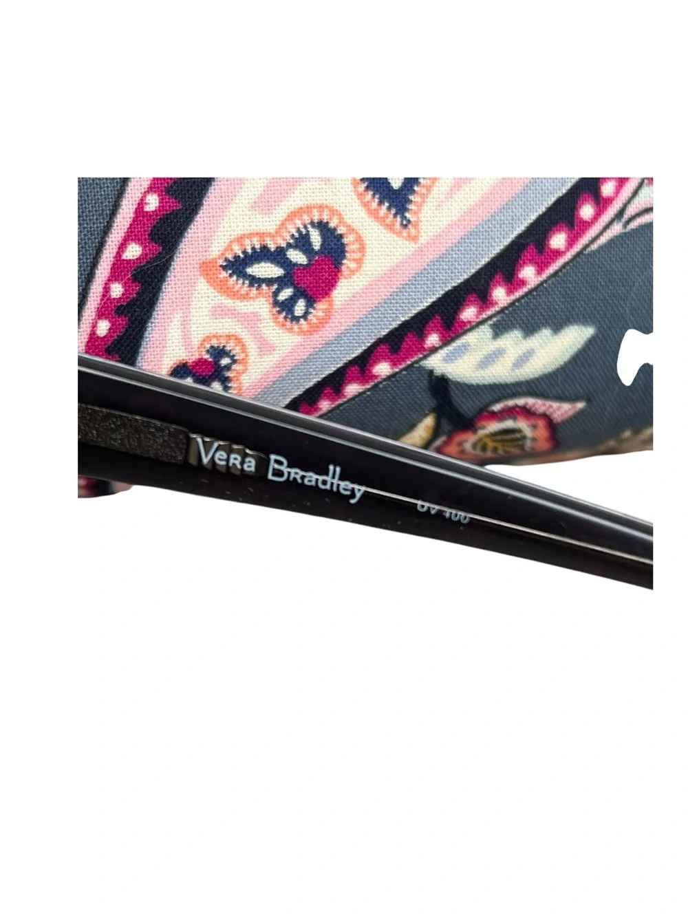 Vera Bradley Paisley Sunglasses in the matching case with clean cloth.